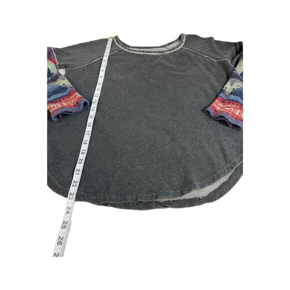 Ralph Lauren Denim and Supply Womens Small P Gray Aztec Sweater Sleeve Sweatshir - Picture 5 of 7